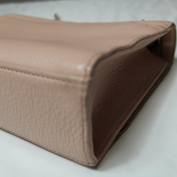 Karl Lagerfeld Pink Leather Shoulder Bag - Picture 3 of 5